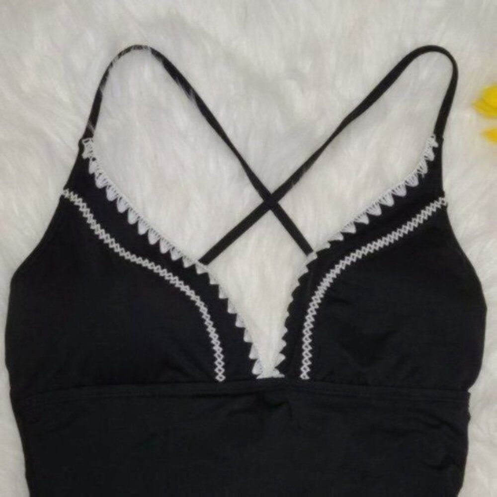 Bar III Women's black/White One-Piece Swimsuit Size L - Picture 10 of 12